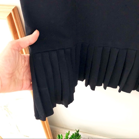 Misook Black Sleeveless Dress w/ Pleated Hem XS - Picture 3 of 8